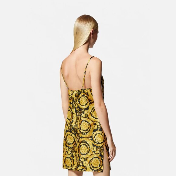 Versace Barocco Silk Pajama Slip Dress - Picture 2 of 9